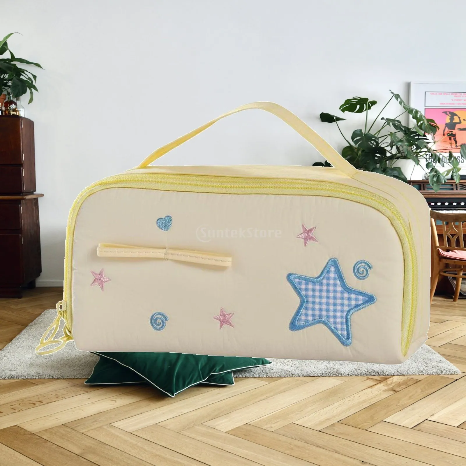 Celestial Pattern Writing Utensil Pouch Cute Design Multi Compartment Pen Bag