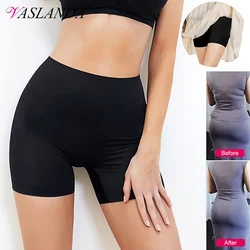 Vaslanda-Shorts de segurança de cintura alta para mulheres, shorts boxer anti-esvaziado, saia, calcinha anti-fricção, calças curtas para meninos