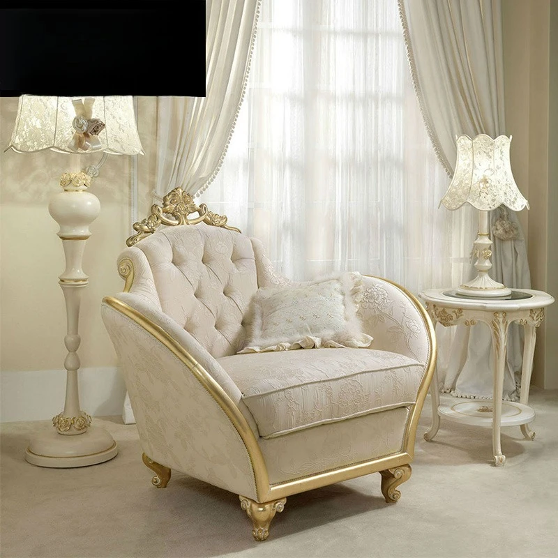 European sofa fabric simple European small luxury French living room combination 123 American furniture neoclassical sofa