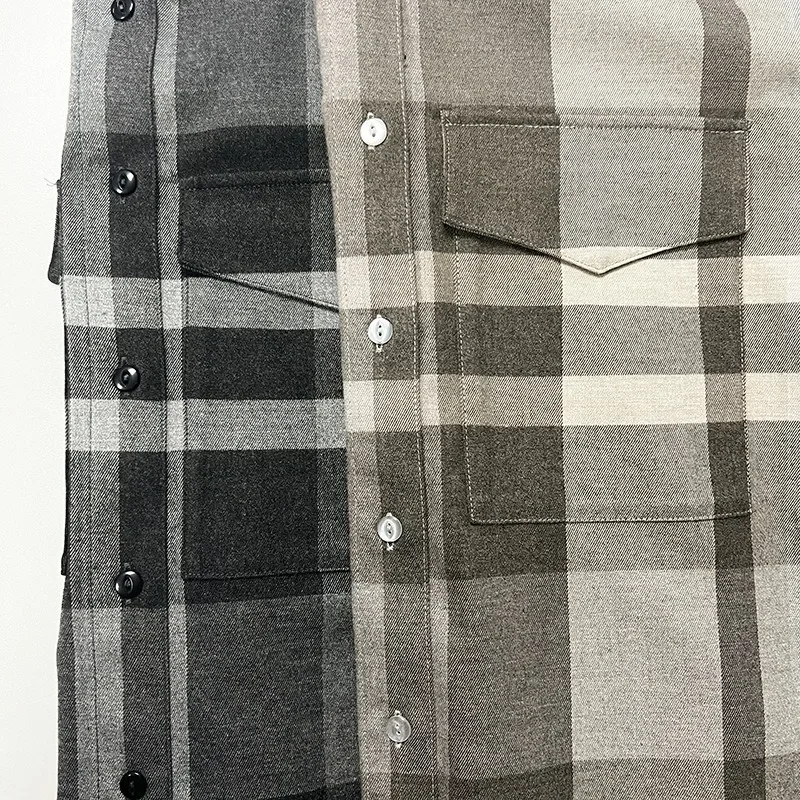 TT @ Luxy-plaid shirt for women, minimalist style, plaid color, matching flannel shirt, straight velvet feeling, soft, for women