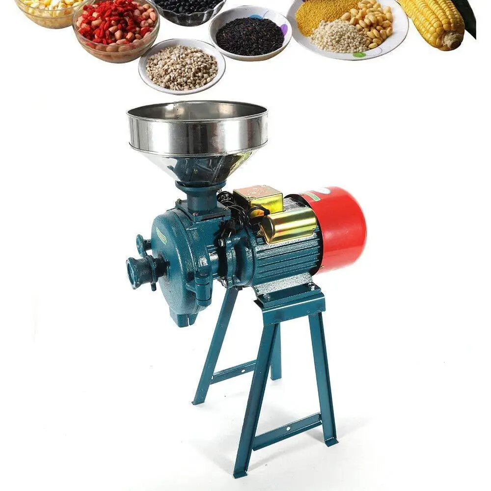 Electric Grain Mill Spice Grinder Pulverizer Powder Machine Wheat Cereals Coffee Rice Corn Sesame Soybean Animal Feed High