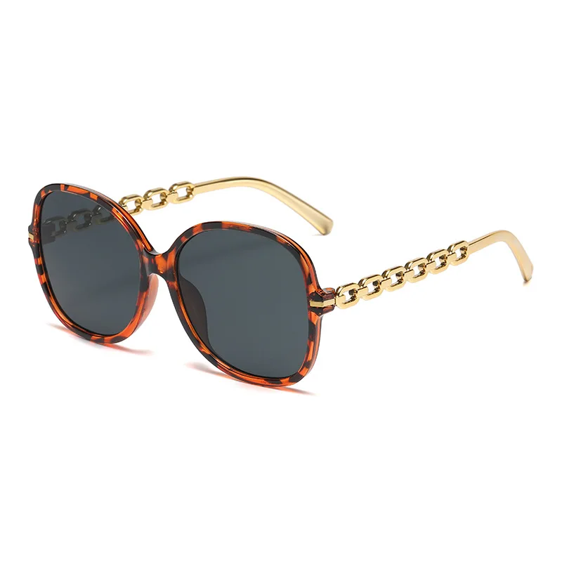 

Round Frame Chain Instagram Retro High-end Women's Glasses 2025 New Trendy Street Photography Sun Protection Sunglasses