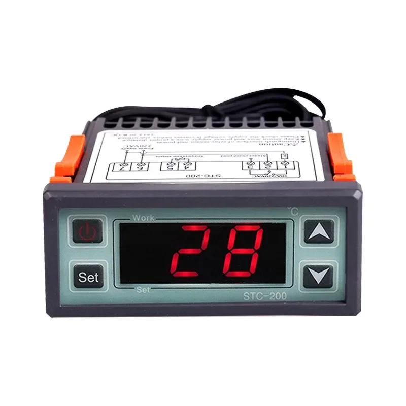 5 Buah STC-200 Pengendali Suhu Termostat Digital Pengendali Pemanas Pendingin Komputer Mikro AC220V