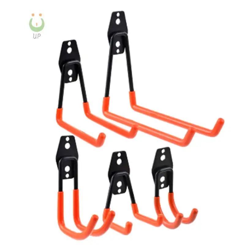 1pc Heavy Duty Metal Hook Garage Organizer Wall Mount Bicycle Hanger Hooks Wall Mount Anti-slip Storage Hook Garage Storage Tool