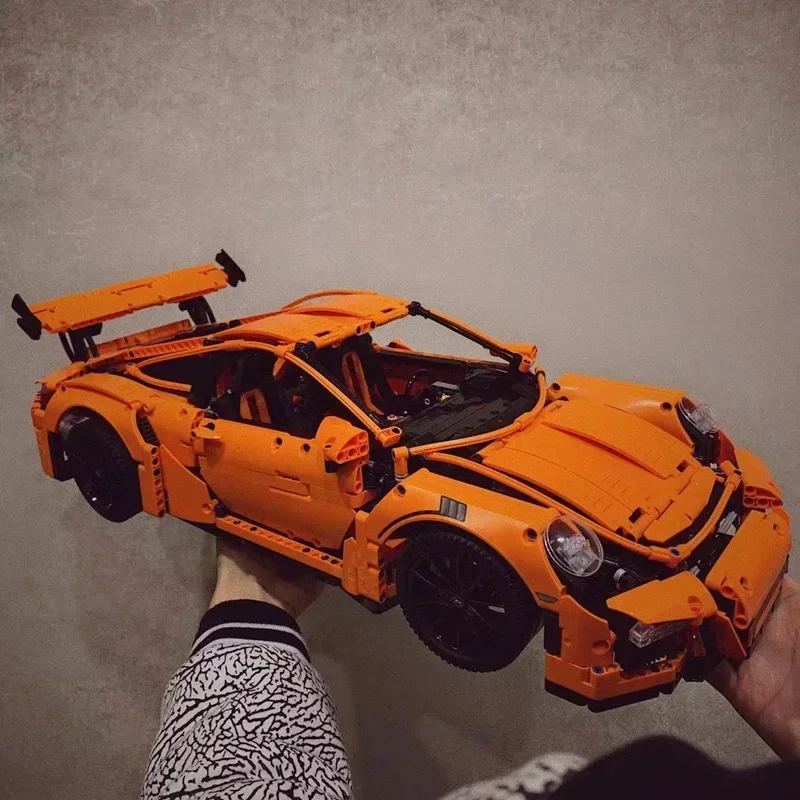 2704 PCS MOC Technical Brick Orange Super SportsCar Model Compatible 42056 Building Blocks Kid Educational Toy Birthdays Gifts