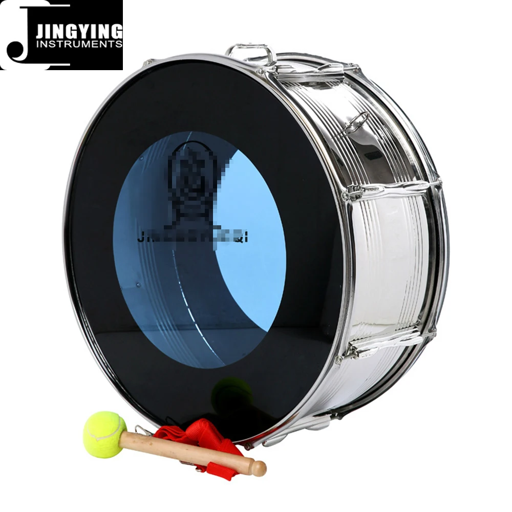 

2024 Jingying Music Marching Snare Drums,Wholesale Price High Grade 24 Inches Stainless Steel Drum Shell Snare Drums