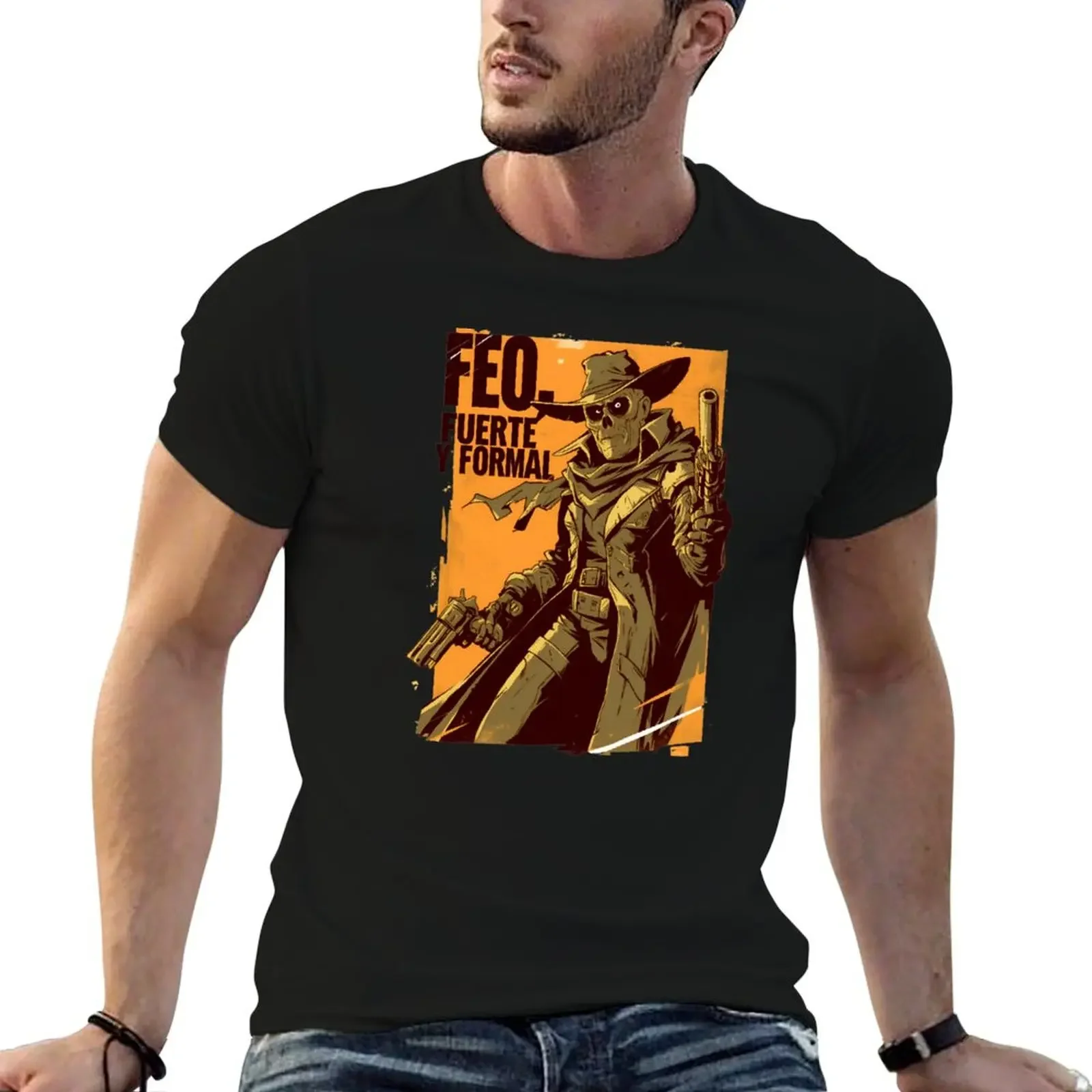 Feo, Fuerte y Formal - Gunslinger Ghoul - Post Apocalyptic T-Shirt anime stuff graphics Short sleeve tee oversized men t shirt