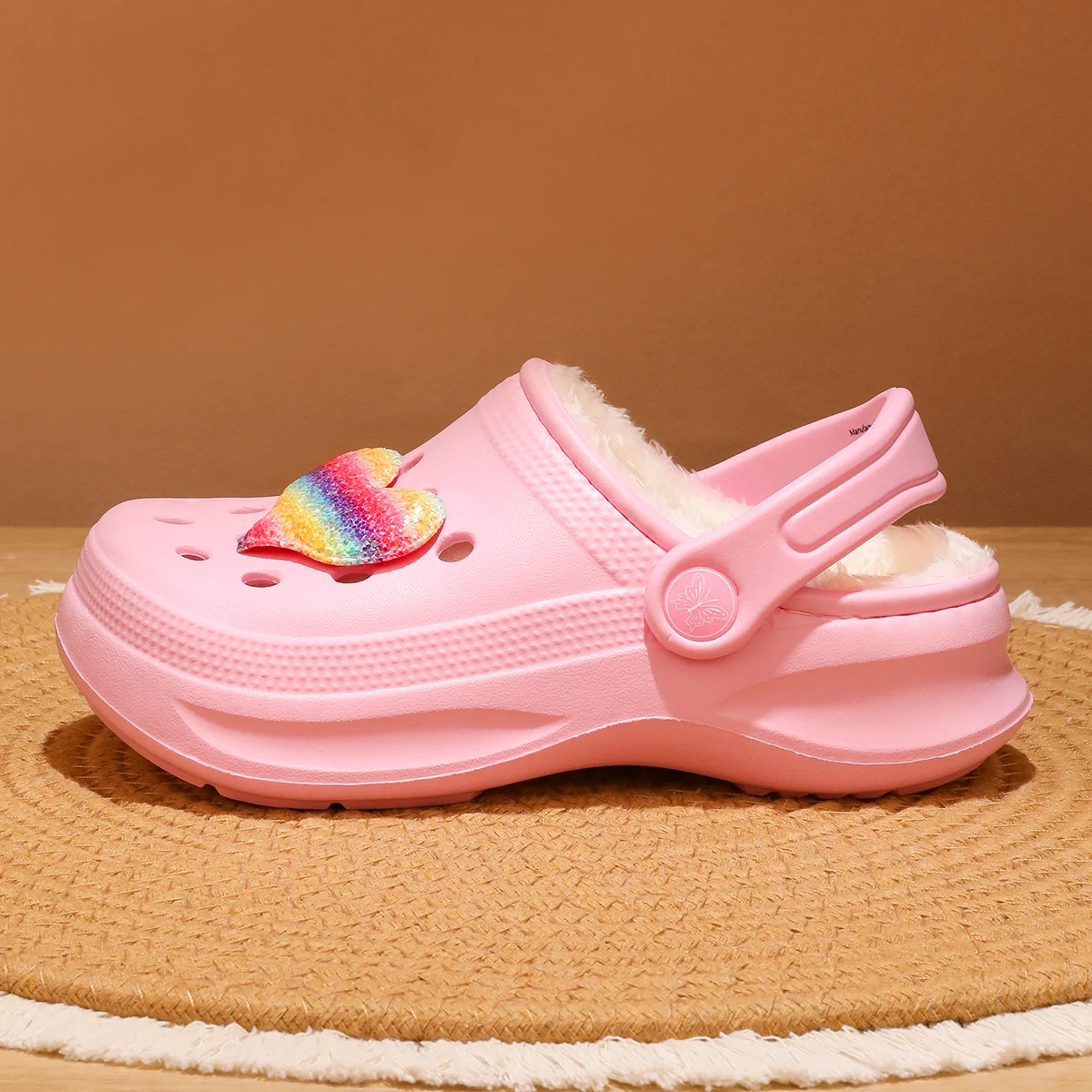 Kinder-Clogs und -Mules mit Fellfutter, leichte Garten-Schuhe mit Baumwollfutter, warme Hausschuhe für Jungen, Mädchen und Kleinkinder, 168. – Detail 8