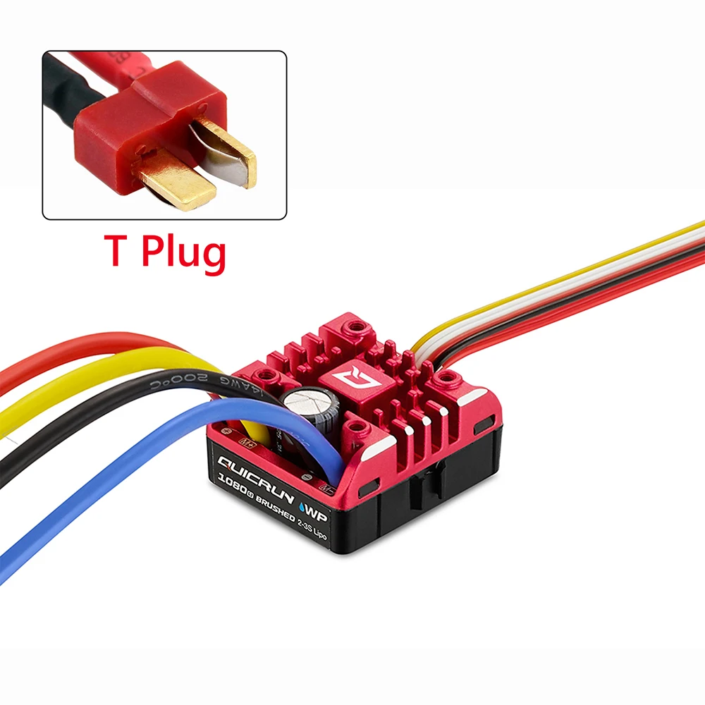 Hobbywing QuicRun 1060 60A/360A 1625 25A/100A 1080/80A Waterproof Brushed ESC 2-3S LiPo for 1:10 1:18 1:16 On-road Off-road Car