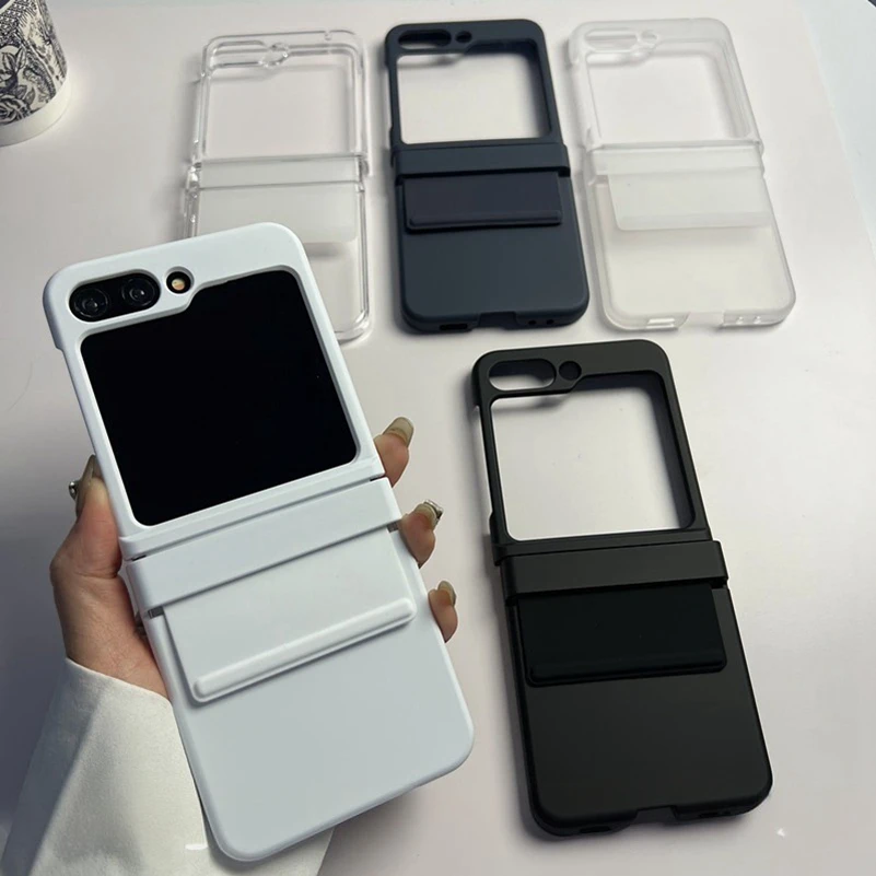 For Samsung Z Flip 6 Official Case Elastic Strap Hinge Protection Slim Matte PC Cover for Samsung Galaxy Z Flip 6 5 4 3 ZFlip5