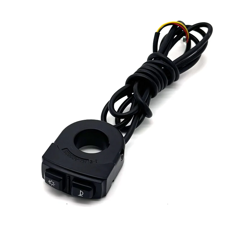 4 Wire Electric Vehicle Bicycle Headlight Waterproof Switch Horn For Electric Bike E-Bike Motorbike Lamp Horn Button Citycoco