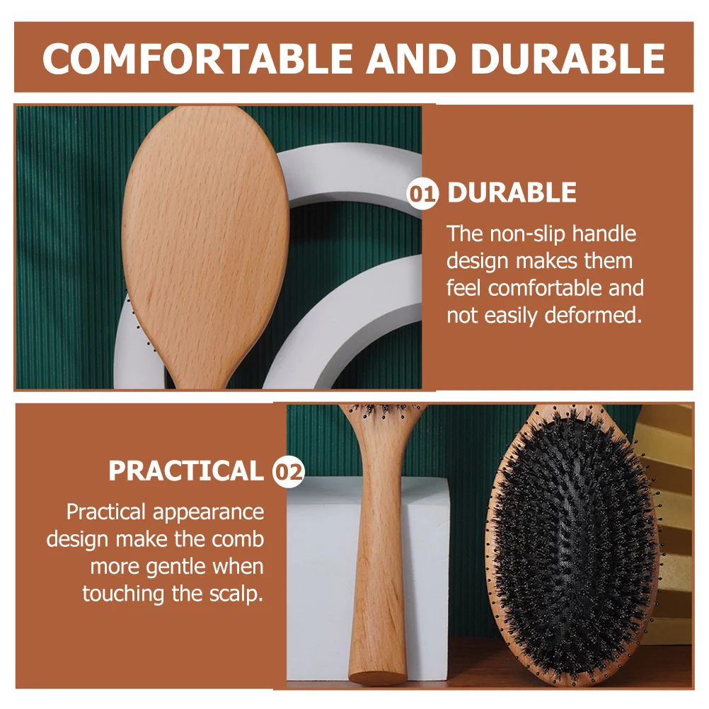 

Comb Female Hairbrush Massage Scalp Detangling Hair Combs Portable Wooden Airbag Hairdresser Tools for Hair Styling