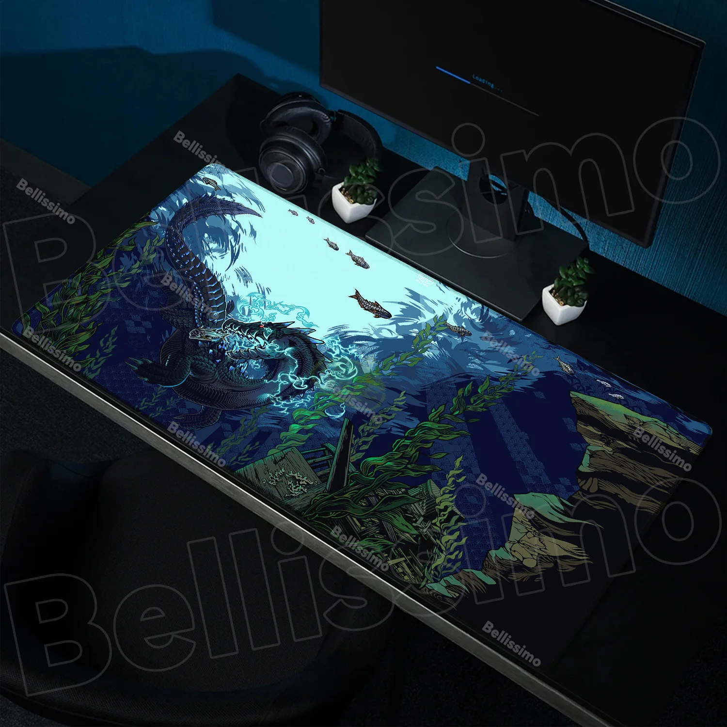 Mouse Pad XXL Non-Slip Rubber Game Monster Hunter Wilds Edge locking Playmat Gaming Accessories Computer Extended Desk Mat Rug