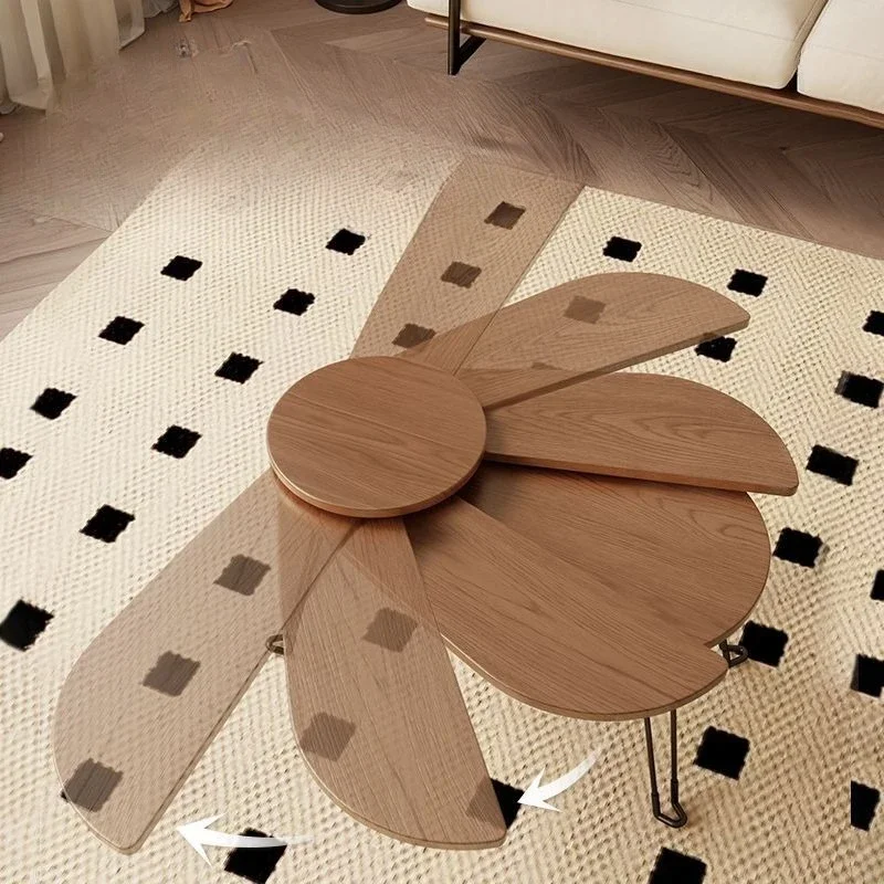 

Solid wood coffee table folding creative beetle special-shaped table small apartment living room balcony coffee table