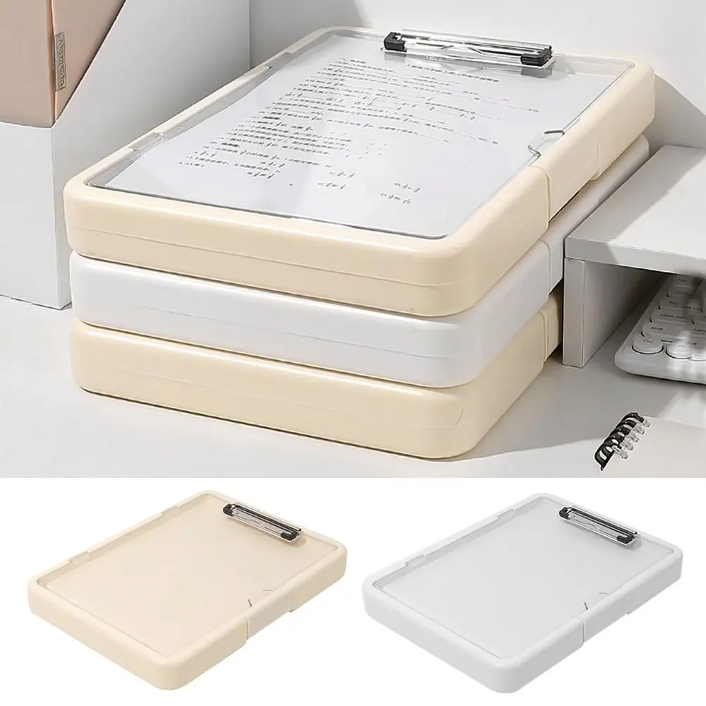 

Stackable A4 File Clipboard Transparent Dustproof And Moisture-Proof File Storage Document Holder Case Paper Organizer
