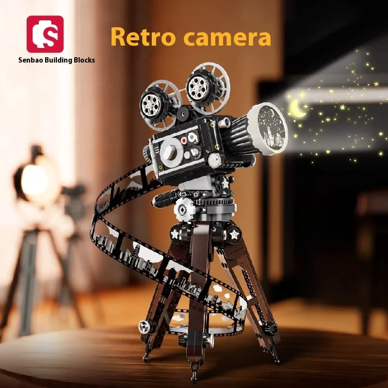 

655PCS SEMBO 613013 Classic Photo Camera Building Blocks MOC Retro Camera Model Brick Puzzle Toys Gift for Children Kids Adult
