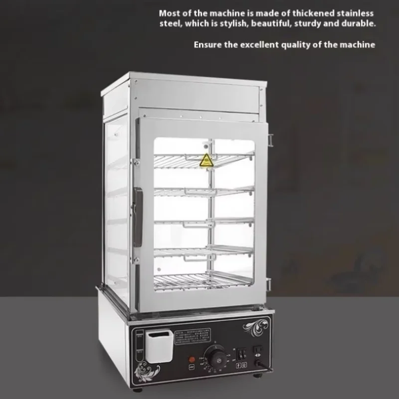 TEBAK Commercial Aluminium Tray Dim Sum Electric Food Display Steamer Industrial Steamer Cabinet