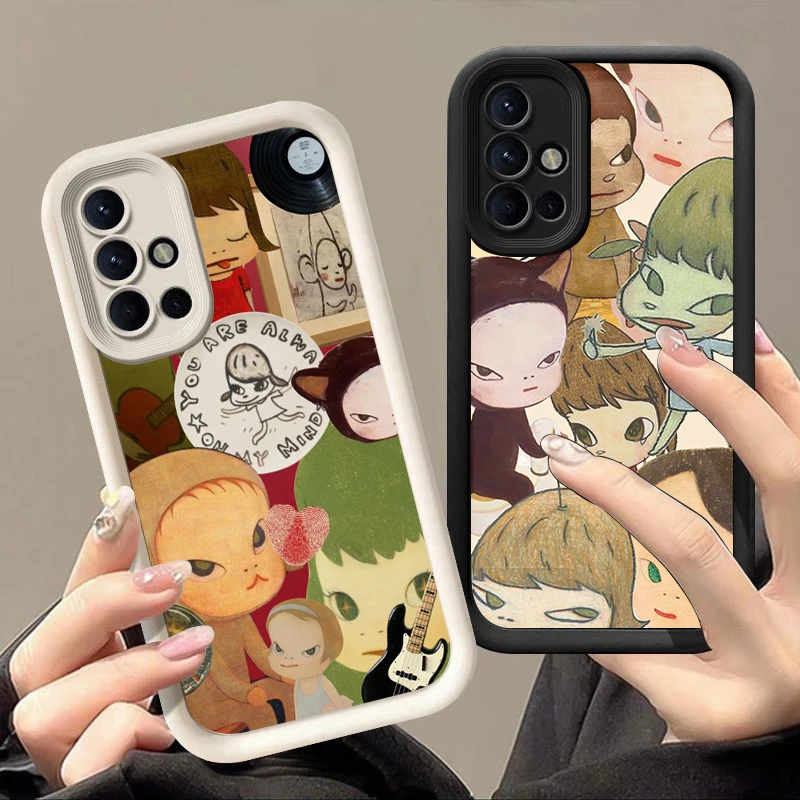 Y-Yoshitomo Girl Naras Phone Case For Samsung Note 20 Ultra A03 Core A04 A05 S A01 A06 A20 A30 A50 M12 M13 M15 M34 5G M51