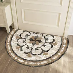 Simple Nordic Style Semi-circular Non-slip Bedroom Carpet, Absorbent Mat, Home Decoration, Entrance Door Mats, High Quality
