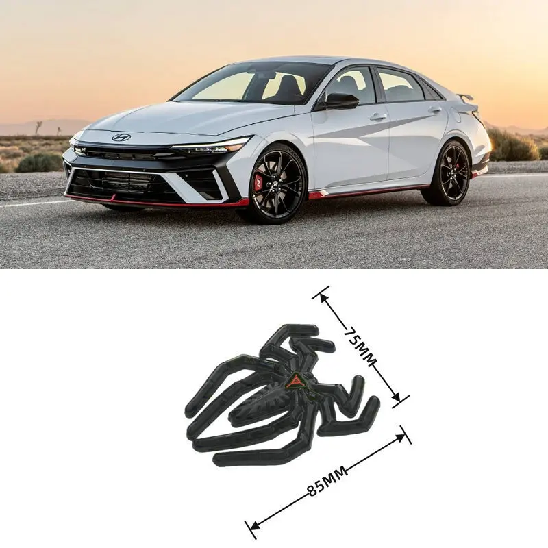 

2pc 3D Metal Black Widow Spider Logo Car Sticker For Hyundai Elantra Genesis Getz Grandeur i10 i20 i40cw Matrix Santa Fe