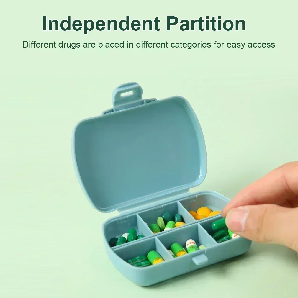 Portable Medicine Storage Box Organizer Container for Travel Pill Box with Seal Ring Small Box for Tablets Pills Storage Case