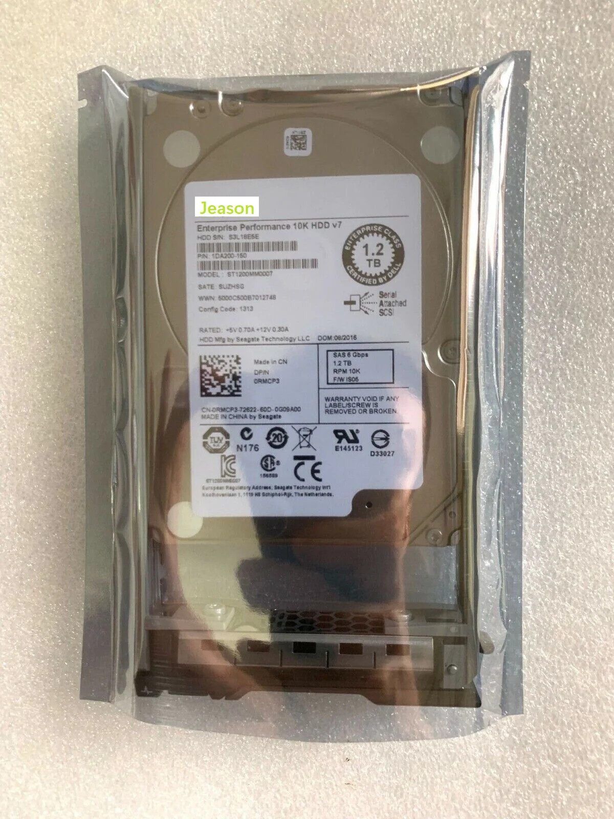 NEW FOR  DELL 0RMCP3 1.2TB 10K 2.5‘’ 6Gbps SAS ENT HDD ST1200MM0007 Hard Drive