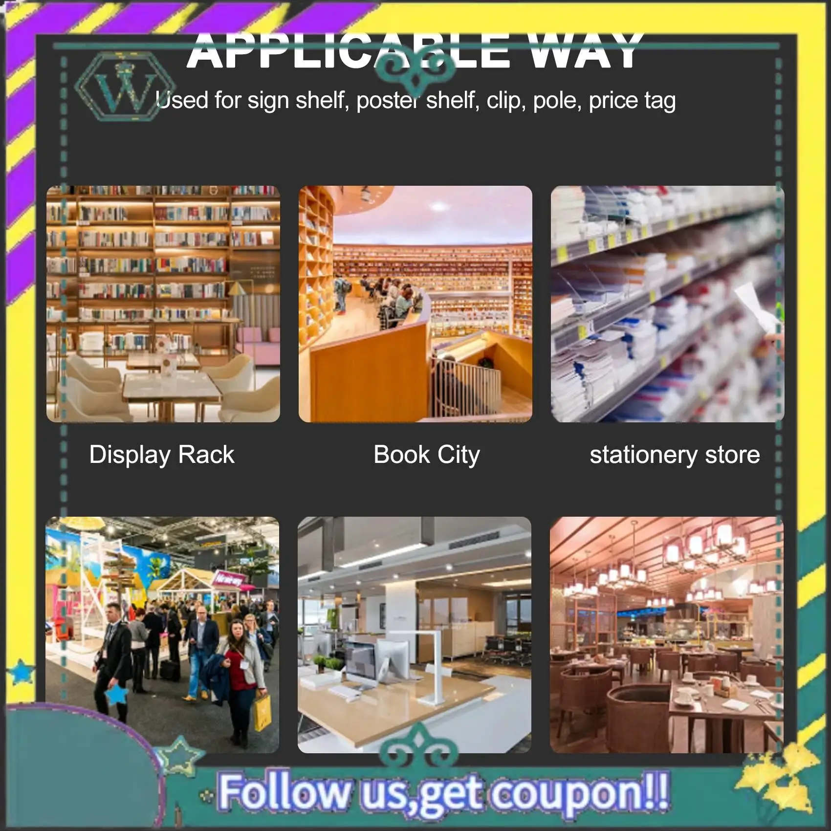 

NEW 30Pcs Sign Display Holder Price Name Card Tag Mini Sign Label Counter Top Stand Case 6Cm X 4Cm