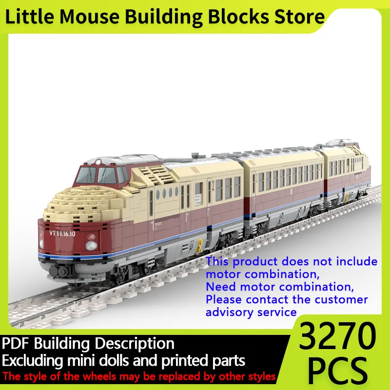 

City Car Model MOC Building Bricks High-Speed Railway Train VT18 Modular Technology Gifts Holiday Assemble Children Toys Suit