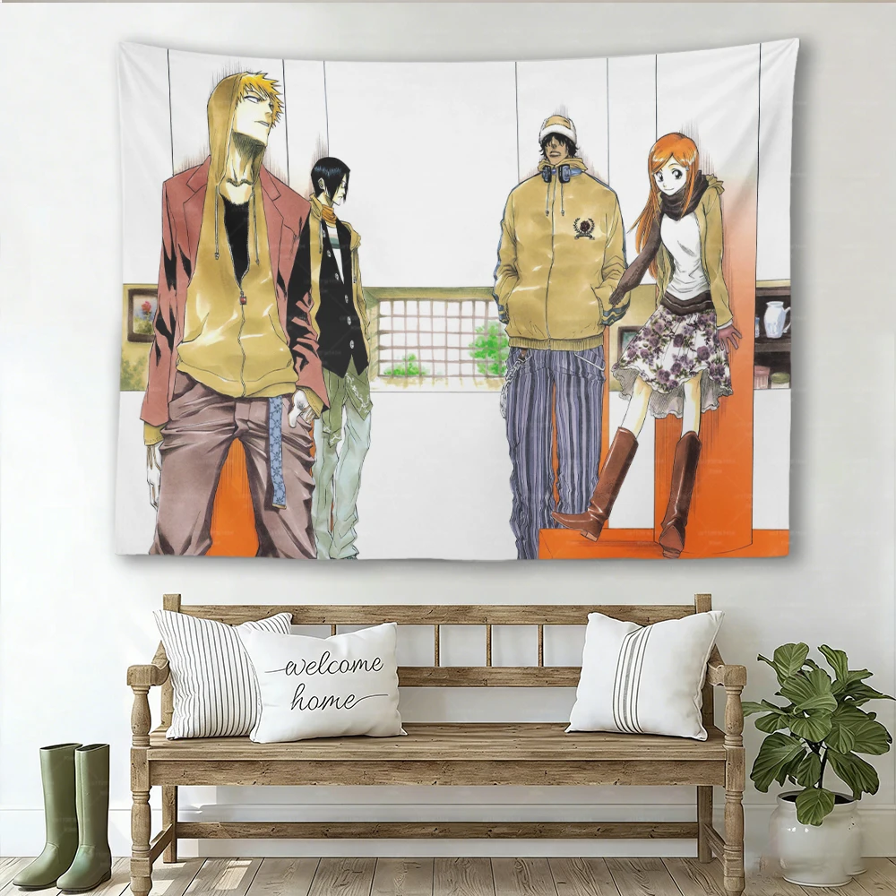 Bleach Anime Wandteppich Ichigo K-Kurosaki Wandbehang Ästhetische Schlafzimmer-Wohnheim-Manga-Dekoration – Detail 12