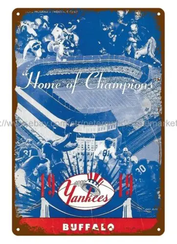 1949 football  vs Bills  Program metal tin sign decoration