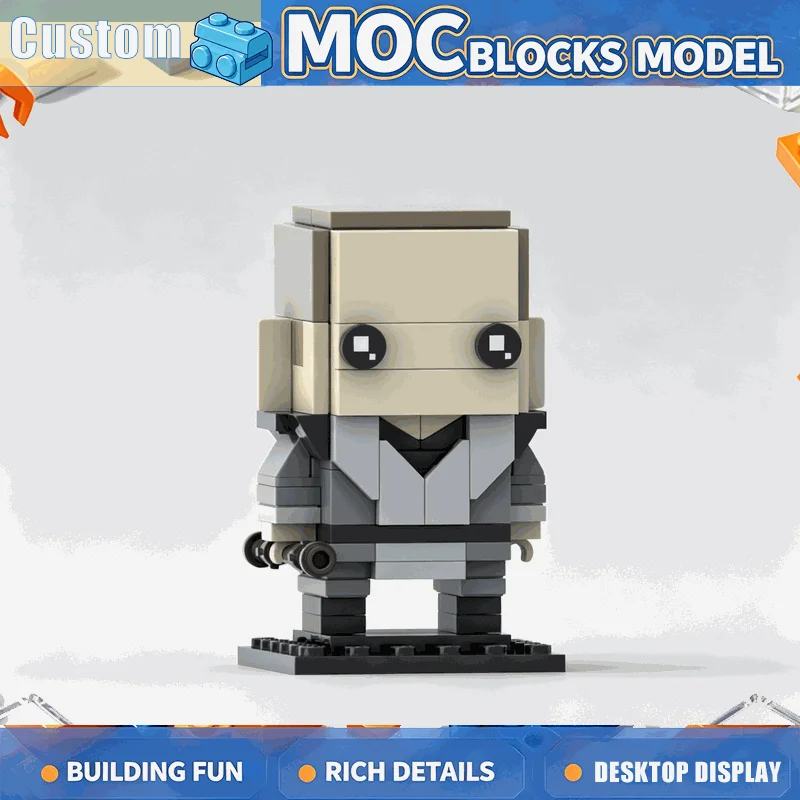 125 PCS MOC Grey Robe Bald Figure Model Custom Building Blocks Educational DIY Assembly Toy Creative Collectible Popular Gifts