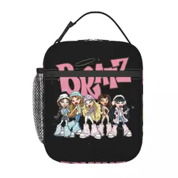 Bratz Rock Angelz scatole da pranzo portatili per le donne multifunzione Anime giapponesi Cartoon Thermal Cooler Food Insulated Lunch Bag