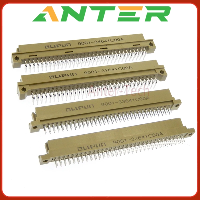 1/2/5pcs din 41612 Connector 2 Rows Plug Header Male Female Through Hole 2X32 64 Pin Pitch 2.54 mm 9001 31641 32641 33641 34641