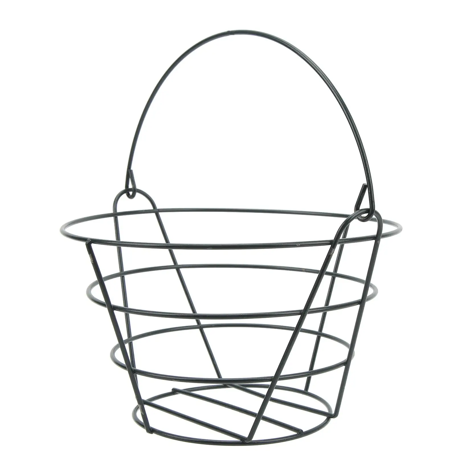 Large Capacity for golf Ball Storage Basket - Lightweight Metal Container with Foldable Handle for Easy Transport