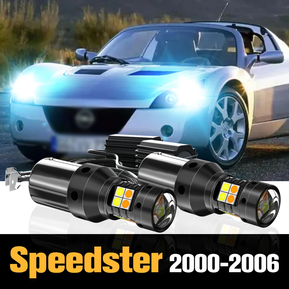 

2x Canbus LED Dual Mode Turn Signal+Daytime Running Light DRL Accessories For Opel Speedster 2000-2006 2001 2002 2003 2004 2005