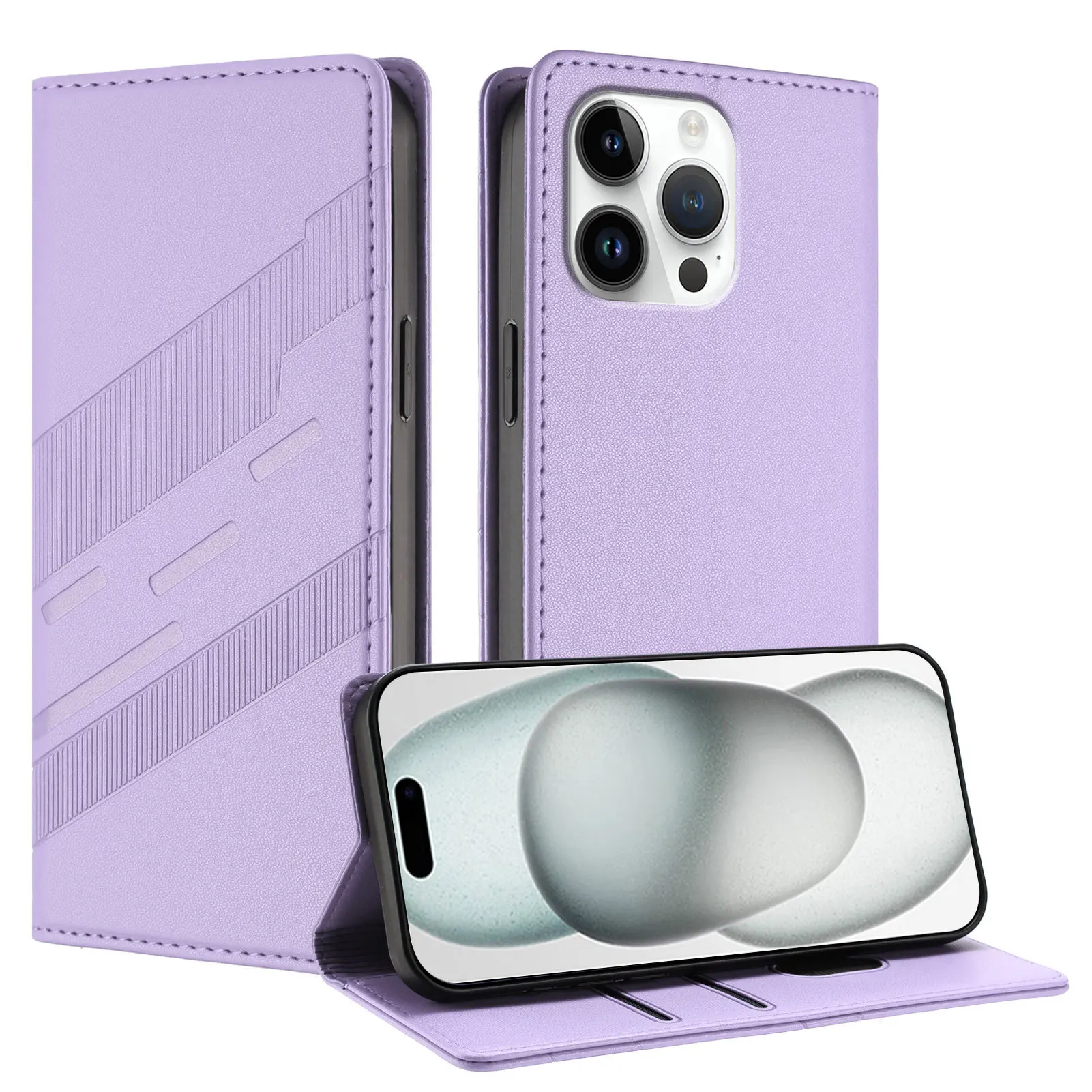 Magnetic Closure Plain Leather Phone Case for ZTE Axon 60 50 Ultra 40 Lite Wallet Flip Cover 2 Cards Slot Coque view 5