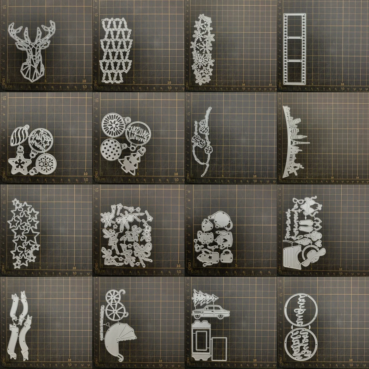 

16 kinds Bell Flag Kettle Metal Cutting Dies Stencils For DIY Scrapbooking Decorative Embossing Handcraft Die CutsTemplate