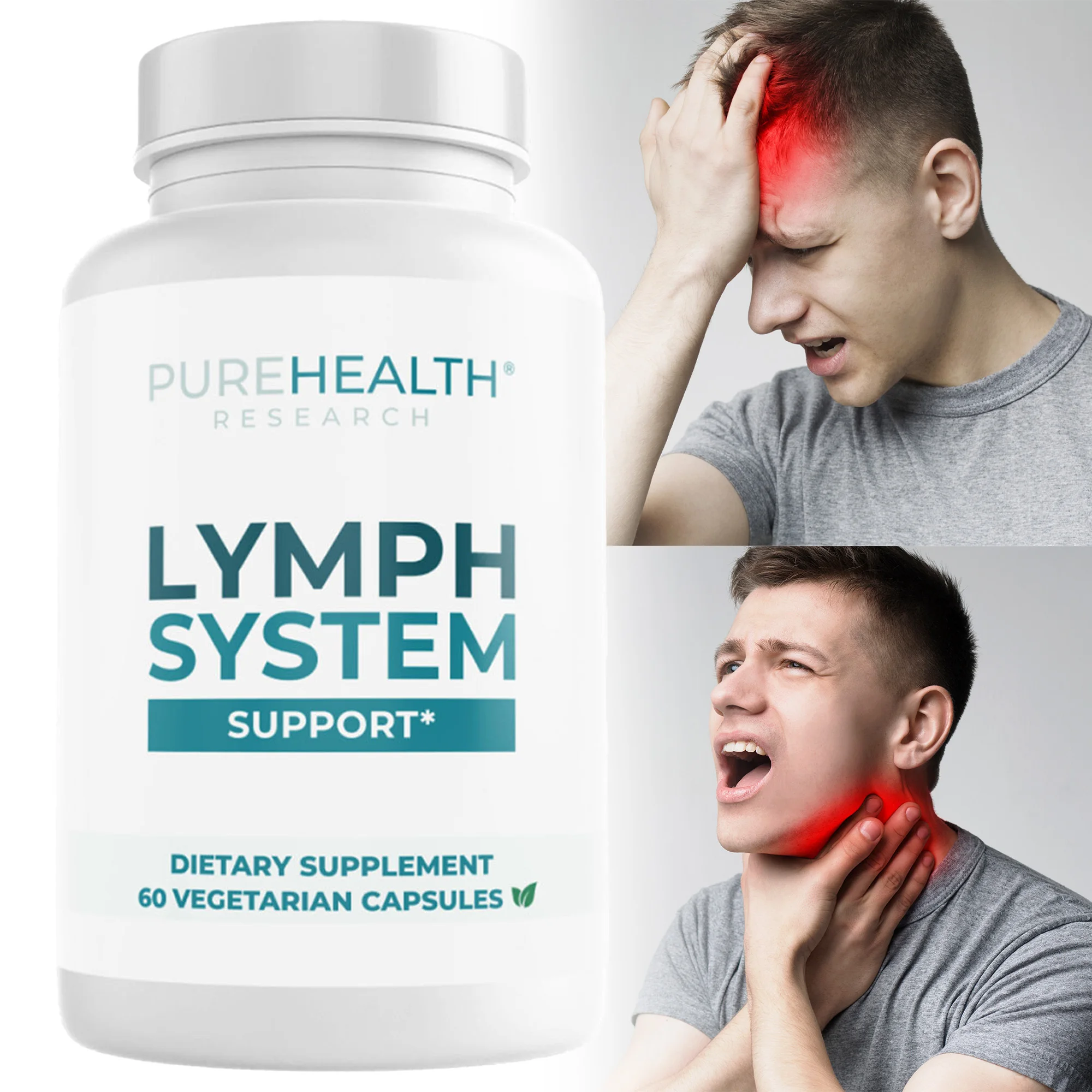 

Lymphatic System Support - Helps Promote Lymphatic Drainage, Relieve Swelling and Pain, and Boost Immunity, Non-GMO