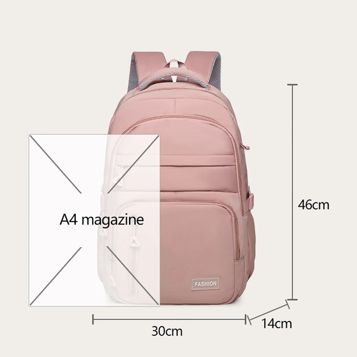 Large-Capacity College Students Lightweight Spine Bag, Outdoor Sports Travel Lovers Backpack, with Computer Pocket Inside