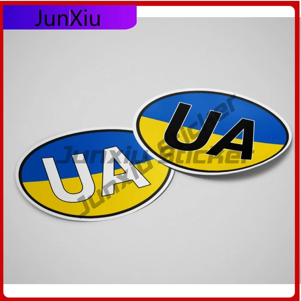 

Ukraine UA Sticker Funny Car Bumpers Toilet Unique Laptops Refrigerators Scratch Resistant Waterproof Vehicle Decor Car Styling