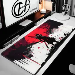 Samurai Warrior Mouse Pad Gamer Computer Accessories Keyboard Table Mat 1200x600mm Mousepad Company Gaming Laptop Black Desk Mat