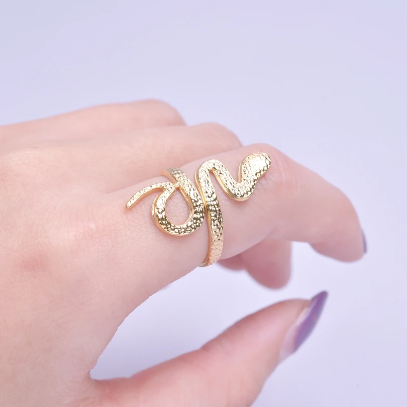 Fashion Gold Plated Stainless Steel Rings 6pcs/lot Flowers Stars Leaf Love Snake Shaped Abstract Rings Women Jewelry Wholesale