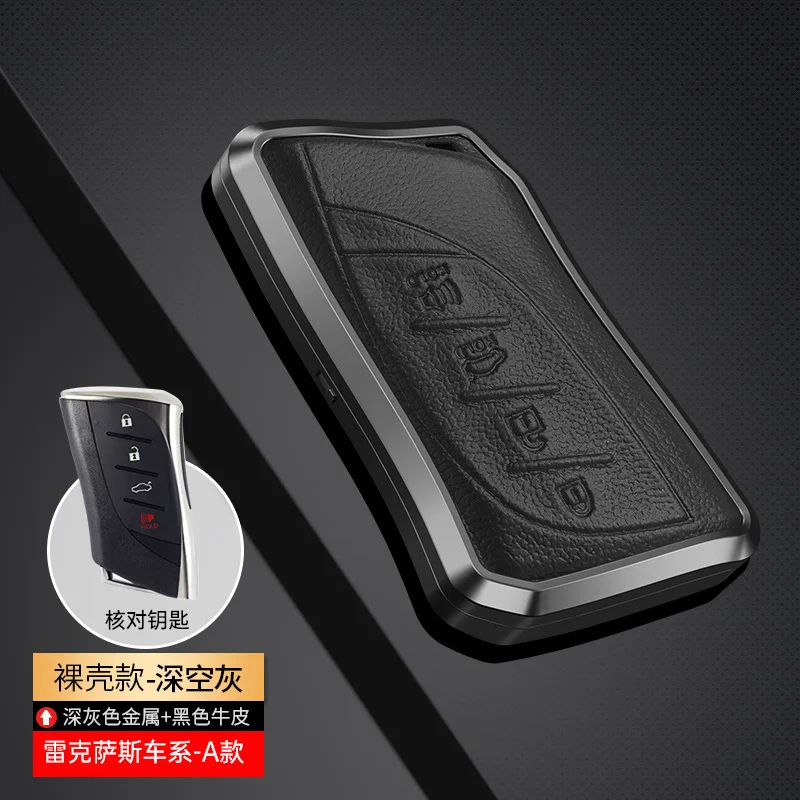 Car Aluminum Alloy Leather Key Case Wallet Cover For Lexus ES200 ES260 LS350 LS500h NX200t E200 CT200h NX GS RX IS ES GX LX RC