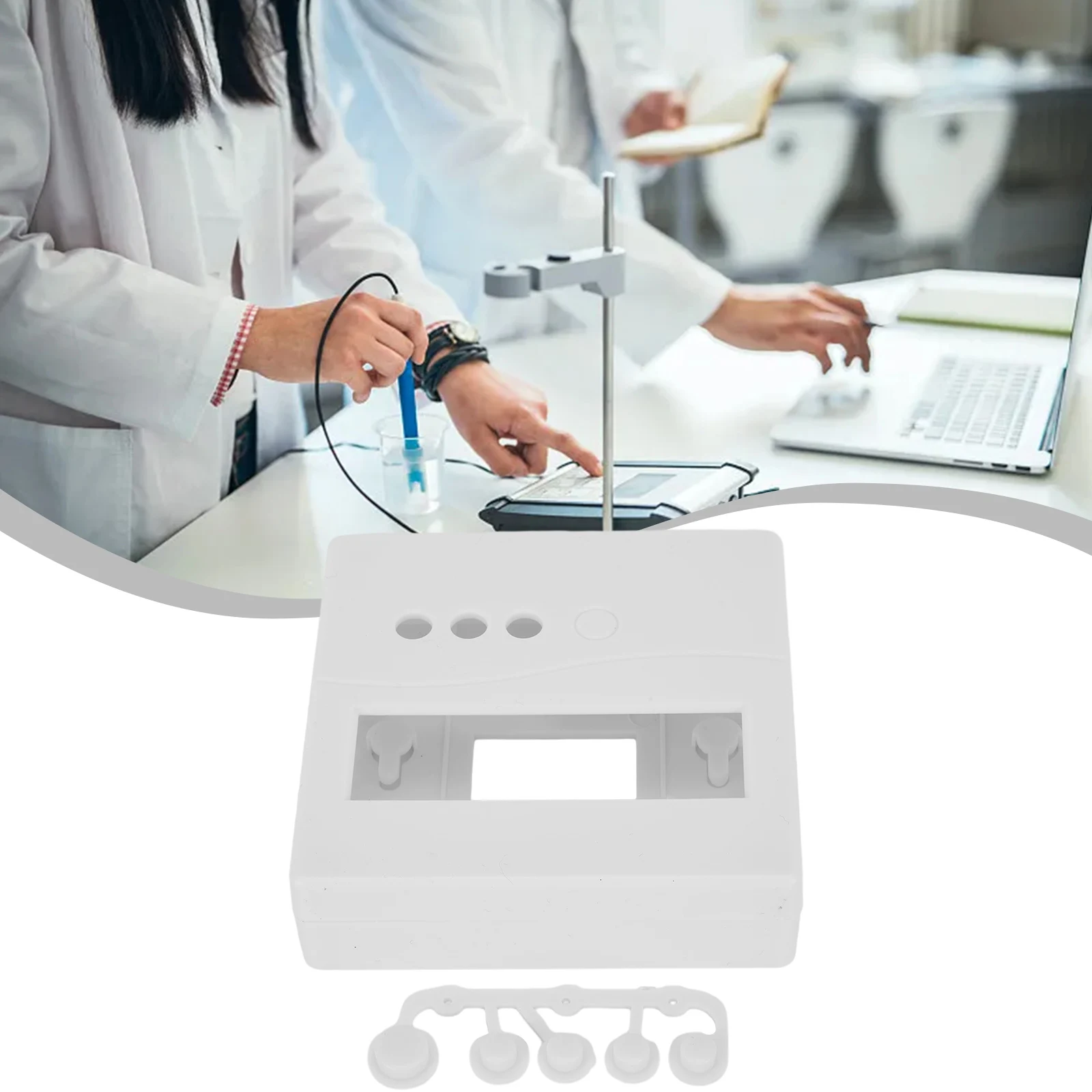 Weiß LCD1602 Meter Tester Box Gehäuse Kunststoff Material DIY Projekt Kunststoffgehäuse 86 Tasten 6 mm Kunststoff Projekt Box