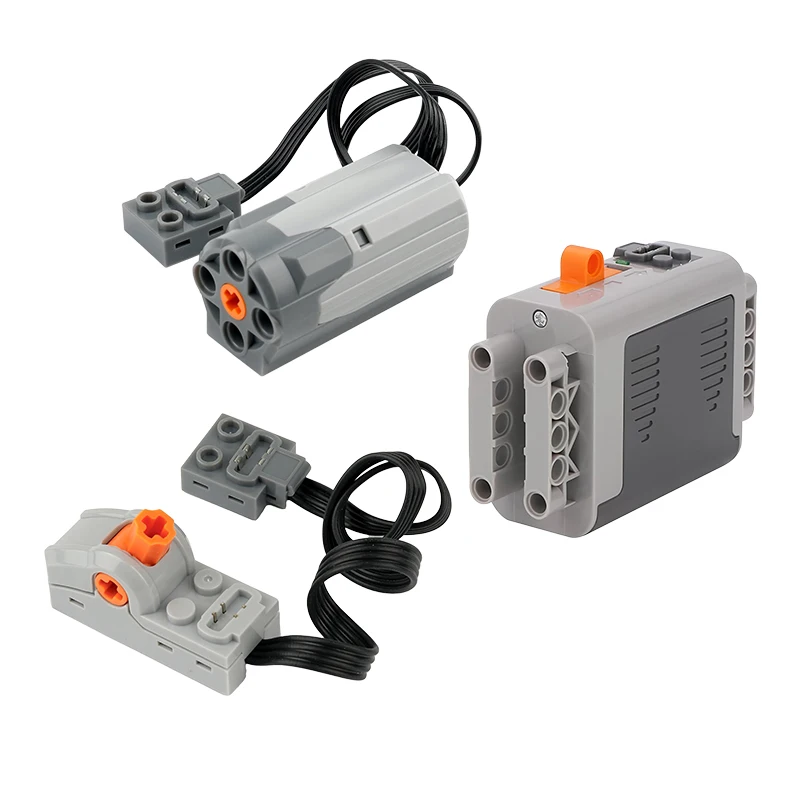 MOC-extensión de función de potencia de alta tecnología, piezas de bricolaje, Motor M con todas las marcas, tecnología de grupo de energía, bloques PF, juguetes de ladrillo