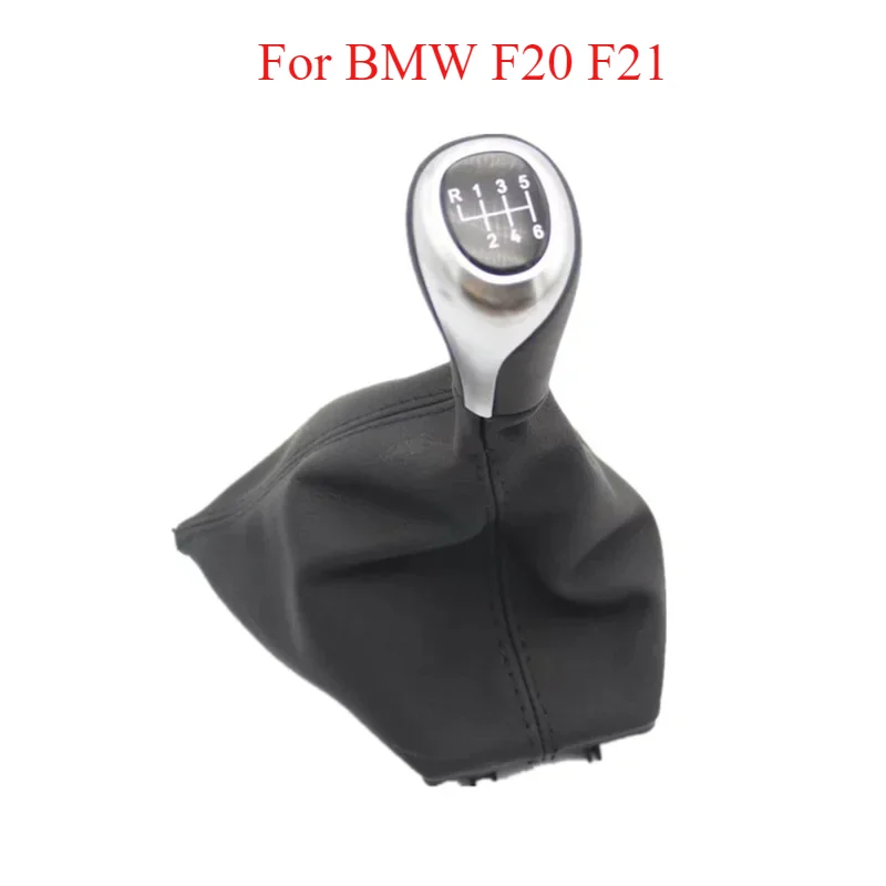 6 Speed Car Gear Lever Stick Shift Knob for BMW 1 Series F20 F21 2011 2012 2013 2014 2015 2016 with Leather Boot Cover