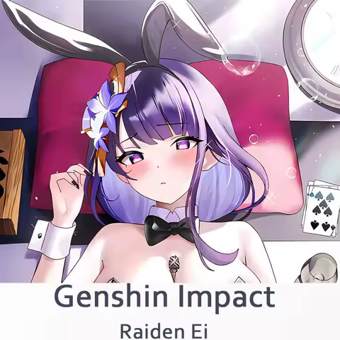 Anime Genshin Impact Ei Raiden Shogun Cosplay Dakimakura Hing Body Case Otaku Pillow Cushion Cover