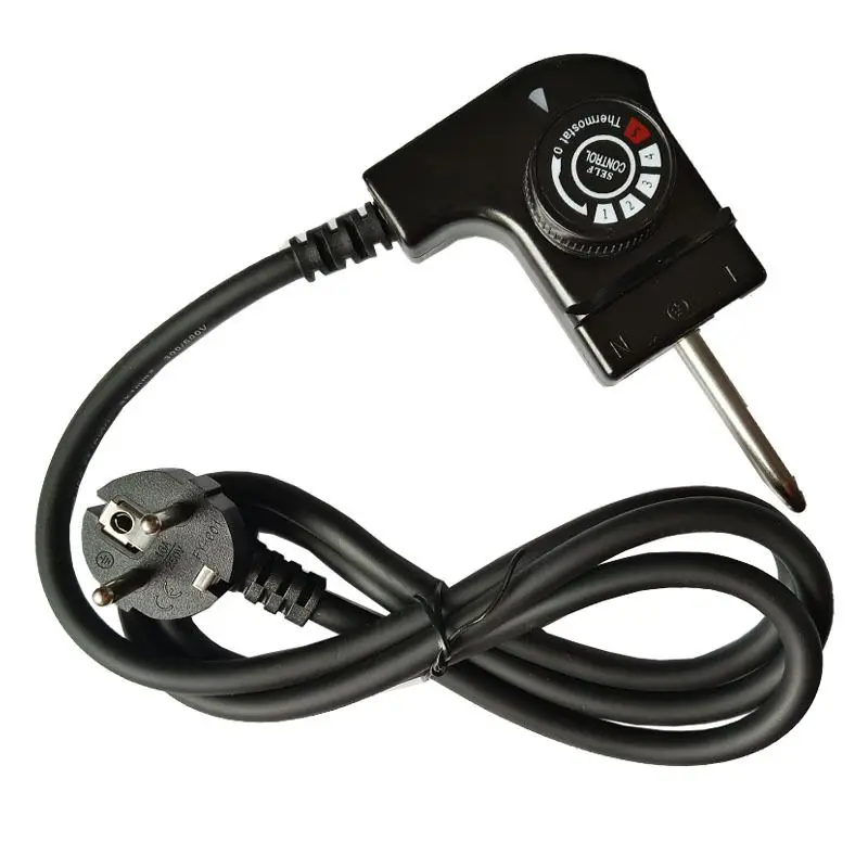 Cable de alimentación de 110V, 220V y 1,5 M, interruptor de Control de temperatura de 5 engranajes, enchufe acoplador, 3 en 1, 2500W, accesorios para máquina de barbacoa