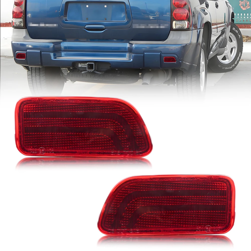 

2PCS Rear Bumper Tail Reflector Light Housings For 2002 2003 2004 2005 2006 2007 2008 2009 Chevrolet Trailblazer No Bulb/Socket