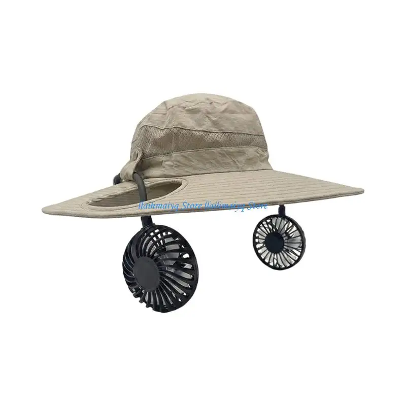 

573B Sun Fisherman Hat With Technology For Beach Travel with Fan